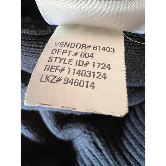 Eddie Bauer Mens Blue Tan Stripe Full Zip Knit Sweater Jacket XL Cotton - Picture 6 of 9